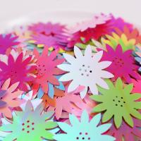 Plastic Sequin, PVC Plastic, Chrysamthemum, DIY, more colors for choice, 35mm, 500G/Bag, Sold By Bag