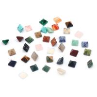 Natural Gemstone Cabochons, Pyramidal, polished, DIY & different materials for choice, more colors for choice, 8mm, Sold By PC