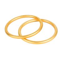 laiton bracelet ordinaire, Placage de couleur d'or, bijoux de mode & normes différentes pour le choix, doré, 58-62mm, Vendu par PC
