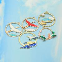 Zinc Alloy Enamel Pendants gold color plated fashion jewelry nickel lead & cadmium free Sold By PC