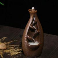 Backflow Incense Burner, Porcelain, half handmade, for home and office & durable, 95x200mm, Sold By PC