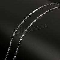 Acier inoxydable chaîne de bijoux, chaîne Français corde de Français & bijoux de mode & DIY, doré, 2mm, 50m/bobine, Vendu par bobine