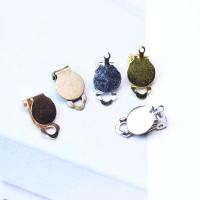 Iron Clip On Earring vinden, Ijzer, plated, meer kleuren voor de keuze, 10x9-15mm, 990pC's/Bag, Verkocht door Bag
