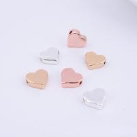 Brass Jewelry Beads Zinc Alloy Heart plated DIY 10mm Sold By PC