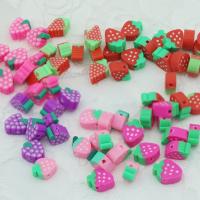 Polymer Clay Beads, Fruit, printing, DIY, mixed colors, 10-20mm, Sold By PC