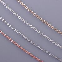 Brass Ovalni Chain, Mesing, pozlaćen, ovalni lanac, više boja za izbor, Prodano By m