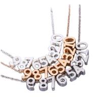 Zinc Alloy Jewelry Beads Number plated DIY 9mm Sold By Set