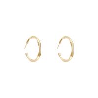 Zinc Alloy Stud Earring 925 thailand sterling silver post pin Bamboo high quality plated fashion jewelry & for woman golden Sold By Pair