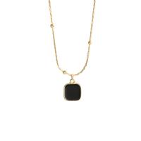 Zinc Alloy smykker halskæde, med 2 extender kæde, højkvalitets forgyldt og aldrig fade, mode smykker & for kvinde & emalje, gylden, Længde 15.55 inch, Solgt af PC