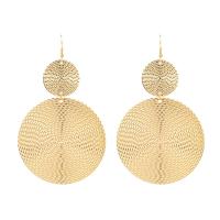 Tibetan Style Drop Earrings, plated, fashion jewelry & for woman, golden, 102x62mm, Sold By Pair