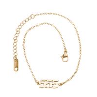 Stainless Steel Anklet, stainless steel lobster clasp, with 1.97Inch extender chain, plated, Unisex & different styles for choice, more colors for choice, Length:Approx 9.06 Inch, Sold By PC