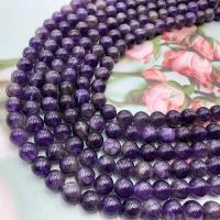 Gemstone Jewelry Beads Natural Stone with Crystal Thread Round polished & Unisex 8mm Sold By Bag