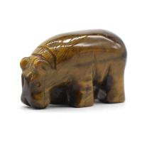 Kamień szlachetny Ozdoba, hipopotam, Rzeźbione, mieszane kolory, 45x20x30mm, 12PC/Box, sprzedane przez Box
