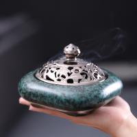 Traditional Ceramic Inserted Burner Incense Seat, Porcelain, handmade, for home and office & durable, 130x80mm, Sold By PC