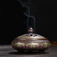 Traditional Ceramic Inserted Burner Incense Seat, Porcelain, handmade, for home and office & durable, more colors for choice, 120x75mm, Sold By PC