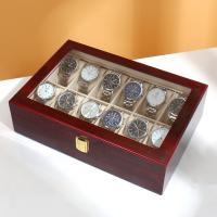 Watch Jewelry Box, MDF, portable & durable, red, 313x207x80mm, Sold By PC