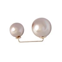 Plastic Pearl Brooch Zinc Alloy with Plastic Pearl plated & for woman nickel lead & cadmium free Sold By PC
