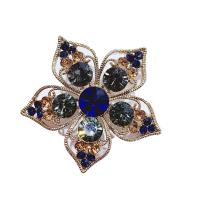 Rhinestone Brooch Zinc Alloy plated & for woman & with rhinestone nickel lead & cadmium free 30-70mm Sold By PC