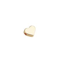 Brass Jewelry Beads Heart plated DIY nickel lead & cadmium free Sold By PC