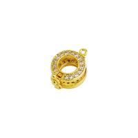 Brass Jewelry Clasps, plated, DIY & micro pave cubic zirconia, more colors for choice, nickel, lead & cadmium free, 13x20x7.50mm, Inner Diameter:Approx 7.5mm, Sold By PC