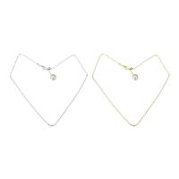 Plastik-Perlenkette, Messing, mit Kunststoff Perlen, plattiert, für Frau, keine, 10x10mm, Länge:ca. 19 ZollInch, verkauft von PC