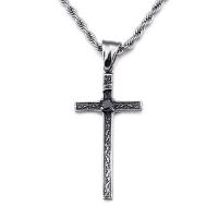 Stainless Steel Cross Pendants, without cord & for man, 44x22mm, Sold By PC
