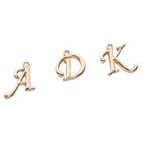 Zinc Alloy Alphabet and number Pendants Alphabet Letter plated 18mm Sold By Set