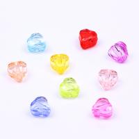 Prozirni akril perle, Srce, možete DIY, više boja za izbor, 12mm, 780računala/Torba, Prodano By Torba