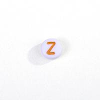 Alphabet Acryl Perlen, rund, DIY & Emaille, gemischte Farben, 4x7mm, verkauft von Tasche