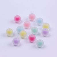 Bead i Bead Akryl perler, Runde, du kan DIY & frosted, blandede farver, 8mm, 2030pc'er/Bag, Solgt af Bag
