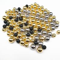Plastic Beads, Round, plated, DIY & no hole, mixed colors, 10-20mm, Sold By PC