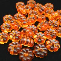 Plastic Beads, Pumpkin, injection moulding, DIY, yellow, 15-30mm, Sold By PC