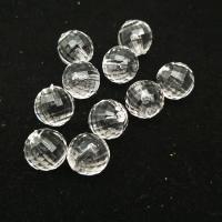 Acrylique Perle de demi-trou, Rond, moulage par injection, DIY & facettes, transparent, 15-25mm, Vendu par PC