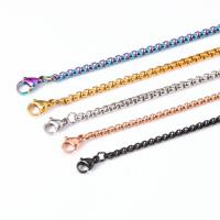 Stainless Steel Necklace Chain, 304 Stainless Steel, plated, silver color, Sold By PC