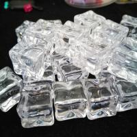 Plastic Decoration,  Square, injection moulding, random style, clear, 2-5cm, Sold By PC