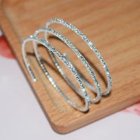 Iron Bangle, plated, fashion jewelry & with rhinestone, more colors for choice, Inner Diameter:Approx 55mm, Sold By PC