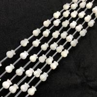 Natural Freshwater Shell Beads, Horseshoe Shell, Flower Bud, polished, DIY & different size for choice, white, Sold Per Approx 15 Inch Strand