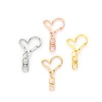 Zinc Alloy Key Clasp Setting Heart plated Unisex nickel lead & cadmium free 43mm Approx Sold By Bag