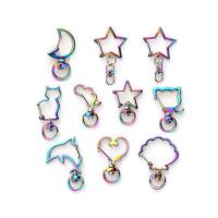 Zinc Alloy Key Clasp Setting colorful plated Unisex nickel lead & cadmium free Sold By PC
