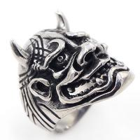 Titanium Steel Finger Ring antique silver color plated Unisex Sold By PC
