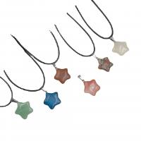 Gemstone Pendants Jewelry Natural Stone Star & Unisex 20mm Sold By PC