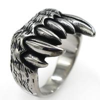 Stainless Steel Finger Ring, 316L Stainless Steel, gun black plated, Unisex, 20x20mm, Sold By PC