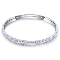 Titanium Steel Bangle, plated, fashion jewelry & with rhinestone, more colors for choice, Sold By PC