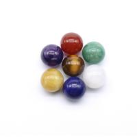 Dragi kamen lopta Sphere, uglađen, različitih stilova za izbor, miješana boja, 80x70mm, 7PC/Set, Prodano By Set