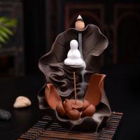 Backflow Incense Burner, Porcelain, handmade, for home and office & durable, 113x88x162mm, Sold By PC
