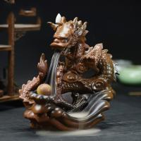 Backflow Incense Burner, Porcelain, handmade, for home and office & durable, 200x120x210mm, Sold By PC