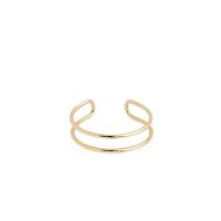 Brass Cuff Finger Ring, 14K gold plated, DIY & different styles for choice, nickel, lead & cadmium free, 22x6mm, 1mm, Sold By PC