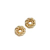 Brass Spacer Beads, 14K gold plated, DIY, nickel, lead & cadmium free, 5x1.70mm, Hole:Approx 1.4mm, Sold By PC
