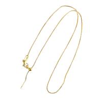 Brass Necklace Chain, plated, DIY & box chain, more colors for choice, nickel, lead & cadmium free, 0.80mm, Length:Approx 17.7 Inch, Sold By PC
