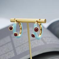 Brass Hoop Earring real gold plated for woman nickel lead & cadmium free Sold By Pair
